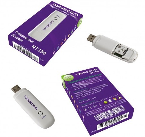 Модем USB универсальный Twinscom NT350 7.2Мбит 3.5G microSD