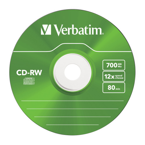 Компакт-диск CD-RW <Verbatim Color 5шт.> за 1 диск