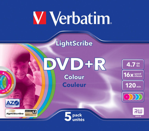 Компакт-диск DVD+R 4.7 Гб Slim LIGHTSCRIBE <Verbatim>